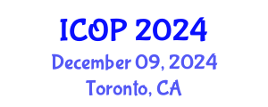 International Conference on Optics and Photonics (ICOP) December 09, 2024 - Toronto, Canada