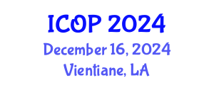 International Conference on Optics and Photonics (ICOP) December 16, 2024 - Vientiane, Laos