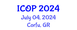 International Conference on Optics and Photonics (ICOP) July 04, 2024 - Corfu, Greece