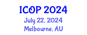 International Conference on Optics and Photonics (ICOP) July 22, 2024 - Melbourne, Australia