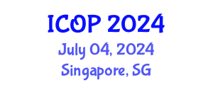 International Conference on Optics and Photonics (ICOP) July 04, 2024 - Singapore, Singapore