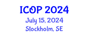 International Conference on Optics and Photonics (ICOP) July 15, 2024 - Stockholm, Sweden