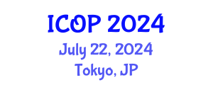 International Conference on Optics and Photonics (ICOP) July 22, 2024 - Tokyo, Japan