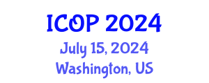 International Conference on Optics and Photonics (ICOP) July 15, 2024 - Washington, United States