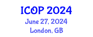 International Conference on Optics and Photonics (ICOP) June 27, 2024 - London, United Kingdom