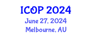International Conference on Optics and Photonics (ICOP) June 27, 2024 - Melbourne, Australia