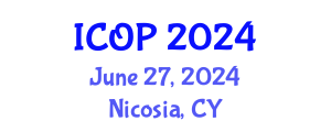 International Conference on Optics and Photonics (ICOP) June 27, 2024 - Nicosia, Cyprus