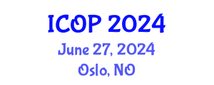 International Conference on Optics and Photonics (ICOP) June 27, 2024 - Oslo, Norway