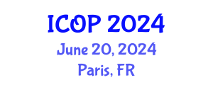 International Conference on Optics and Photonics (ICOP) June 20, 2024 - Paris, France