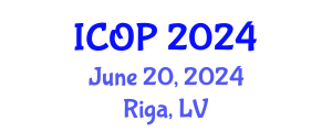International Conference on Optics and Photonics (ICOP) June 20, 2024 - Riga, Latvia