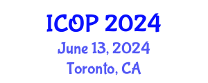 International Conference on Optics and Photonics (ICOP) June 13, 2024 - Toronto, Canada