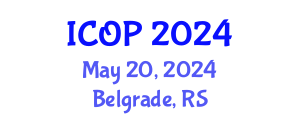 International Conference on Optics and Photonics (ICOP) May 20, 2024 - Belgrade, Serbia