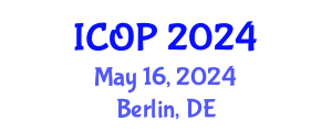 International Conference on Optics and Photonics (ICOP) May 16, 2024 - Berlin, Germany