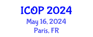 International Conference on Optics and Photonics (ICOP) May 16, 2024 - Paris, France