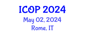 International Conference on Optics and Photonics (ICOP) May 02, 2024 - Rome, Italy