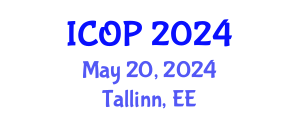 International Conference on Optics and Photonics (ICOP) May 20, 2024 - Tallinn, Estonia