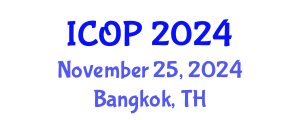 International Conference on Optics and Photonics (ICOP) November 25, 2024 - Bangkok, Thailand