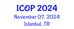 International Conference on Optics and Photonics (ICOP) November 07, 2024 - Istanbul, Turkey