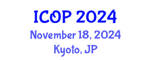 International Conference on Optics and Photonics (ICOP) November 18, 2024 - Kyoto, Japan