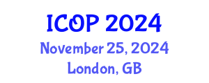 International Conference on Optics and Photonics (ICOP) November 25, 2024 - London, United Kingdom