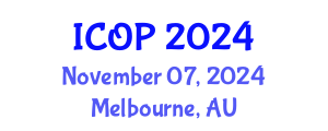 International Conference on Optics and Photonics (ICOP) November 07, 2024 - Melbourne, Australia