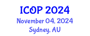 International Conference on Optics and Photonics (ICOP) November 04, 2024 - Sydney, Australia