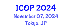 International Conference on Optics and Photonics (ICOP) November 07, 2024 - Tokyo, Japan