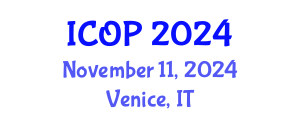 International Conference on Optics and Photonics (ICOP) November 11, 2024 - Venice, Italy