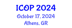 International Conference on Optics and Photonics (ICOP) October 17, 2024 - Athens, Greece