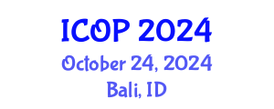 International Conference on Optics and Photonics (ICOP) October 24, 2024 - Bali, Indonesia