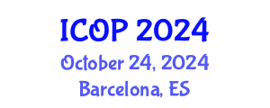 International Conference on Optics and Photonics (ICOP) October 24, 2024 - Barcelona, Spain