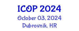 International Conference on Optics and Photonics (ICOP) October 03, 2024 - Dubrovnik, Croatia