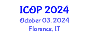 International Conference on Optics and Photonics (ICOP) October 03, 2024 - Florence, Italy