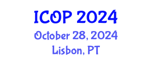International Conference on Optics and Photonics (ICOP) October 28, 2024 - Lisbon, Portugal
