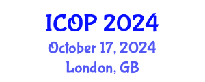 International Conference on Optics and Photonics (ICOP) October 17, 2024 - London, United Kingdom