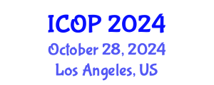 International Conference on Optics and Photonics (ICOP) October 28, 2024 - Los Angeles, United States