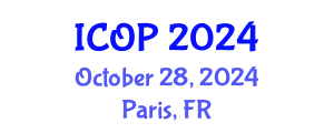 International Conference on Optics and Photonics (ICOP) October 28, 2024 - Paris, France