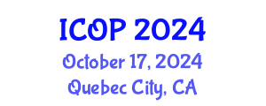 International Conference on Optics and Photonics (ICOP) October 17, 2024 - Quebec City, Canada