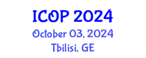 International Conference on Optics and Photonics (ICOP) October 03, 2024 - Tbilisi, Georgia