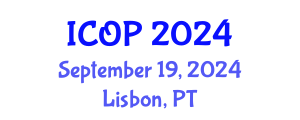 International Conference on Optics and Photonics (ICOP) September 19, 2024 - Lisbon, Portugal