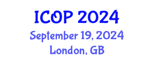 International Conference on Optics and Photonics (ICOP) September 19, 2024 - London, United Kingdom