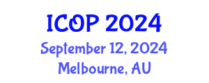 International Conference on Optics and Photonics (ICOP) September 12, 2024 - Melbourne, Australia