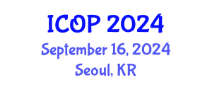 International Conference on Optics and Photonics (ICOP) September 16, 2024 - Seoul, Republic of Korea