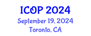 International Conference on Optics and Photonics (ICOP) September 19, 2024 - Toronto, Canada