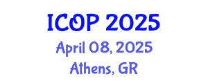 International Conference on Optics and Photonics (ICOP) April 08, 2025 - Athens, Greece