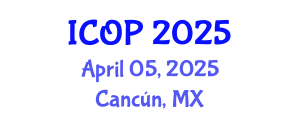 International Conference on Optics and Photonics (ICOP) April 05, 2025 - Cancún, Mexico