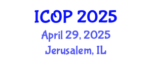 International Conference on Optics and Photonics (ICOP) April 29, 2025 - Jerusalem, Israel