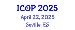 International Conference on Optics and Photonics (ICOP) April 22, 2025 - Seville, Spain