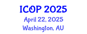 International Conference on Optics and Photonics (ICOP) April 22, 2025 - Washington, Australia