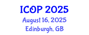 International Conference on Optics and Photonics (ICOP) August 16, 2025 - Edinburgh, United Kingdom